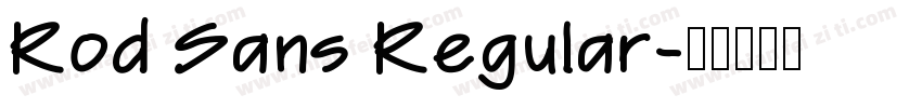 Rod Sans Regular字体转换